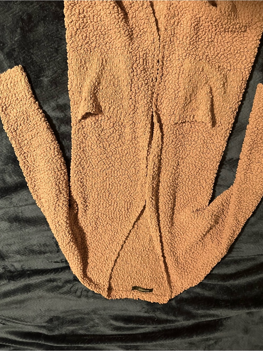 Cozy Open-Front Women's Cardigan Sweater in Camel